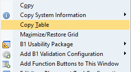 Copy Table